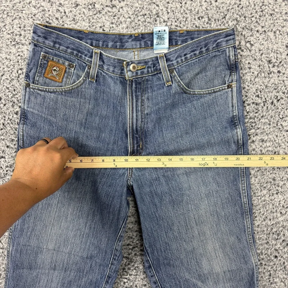 Cinch Jeans Mens 35x34 Blue Denim Straight Leg Medium Wash Western RMCC-3012-C